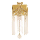 Axyaa Brass Bow Crystal Wall Lamp | Retro Vintage Luxury LED Lighting