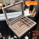 Velvet Jewelry Organizer Box with Dust-proof Display Stand by Axyaa