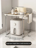 Axyaa Microwave Stand & Seasoning Organizer Shelf