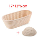 Axyaa Rattan Banneton Bread Basket - Handmade Dough Fermentation Wicker Bowl for Sourdough