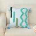 Axyaa Bohemian Tufted Cushion Cover for Sofa, Removable Washable Pillowcase