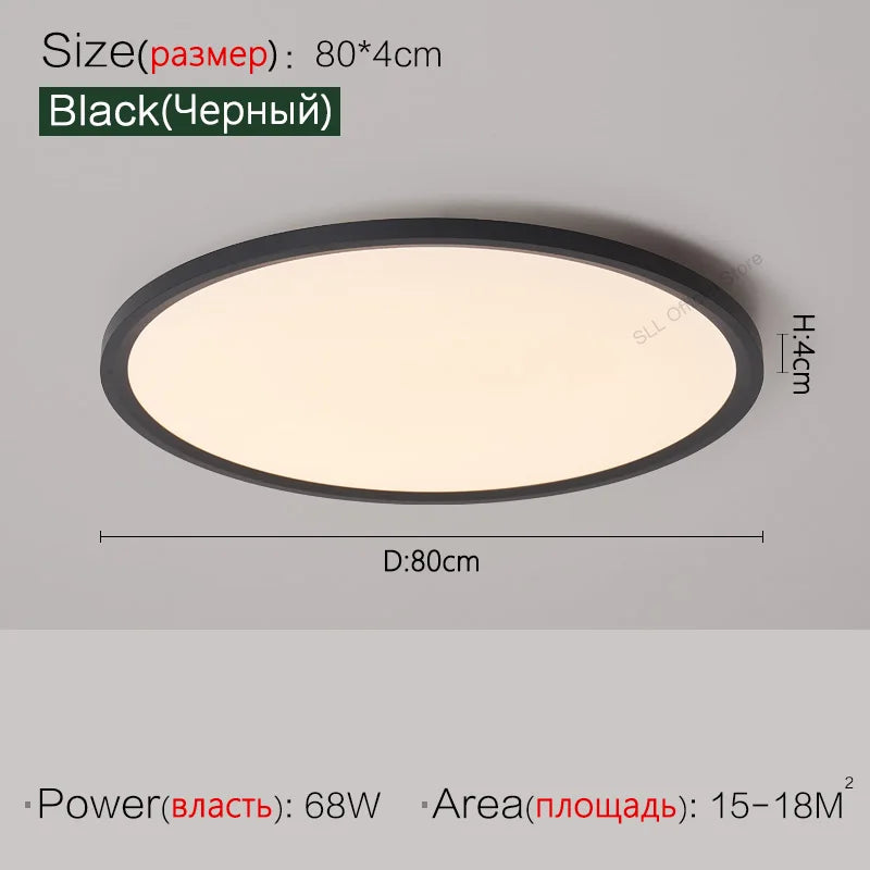 Axyaa Ultrathin LED Ceiling Lamp, Modern Round Lights for Living Room, Bedroom, and Dining Area