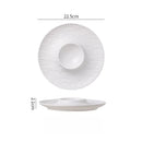 Axyaa Ceramic Shrimp Plate - Elegant Dumpling Serving Plate for Household