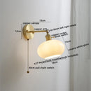Axyaa Glass Copper LED Wall Sconce for Corridor Bedroom Living Room