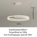 Axyaa LED Round Chandelier for Home Decor - Modern & Simple Ceiling Lamp