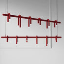 Axyaa Modern Minimalist Wine Red Bar Counter Pendant Light