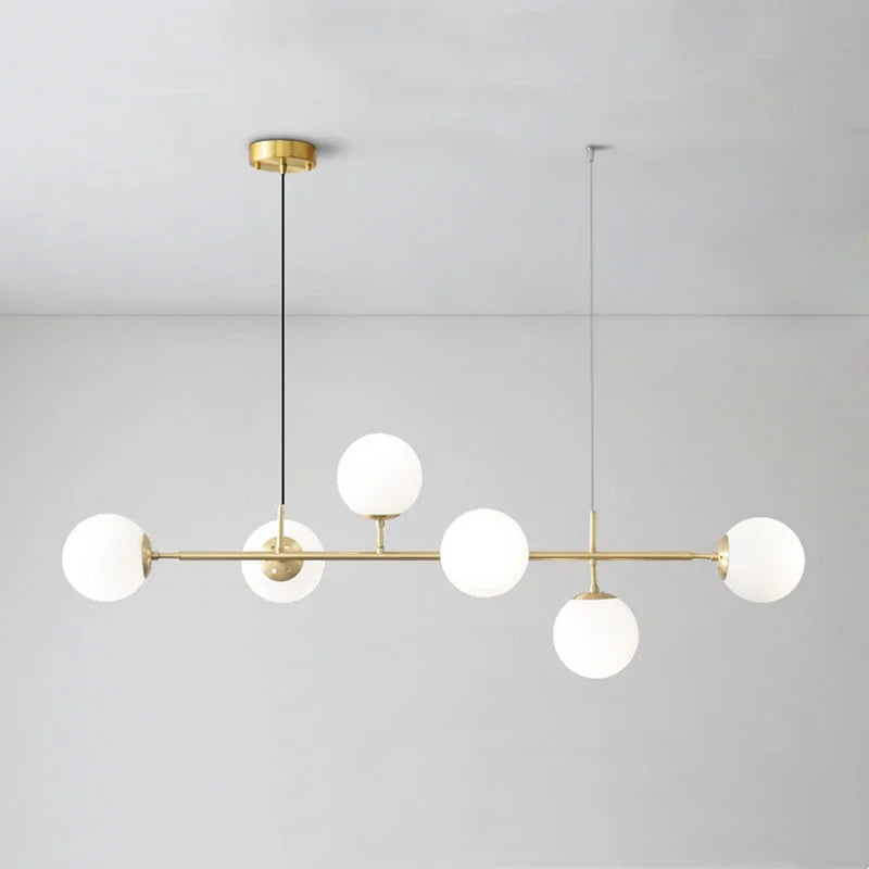 Axyaa Nordic Glass Ball Pendant Light Chandelier for Modern Home Decor