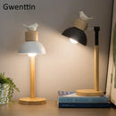 Axyaa Nordic Iron Wood Table Lamps Living Room Bedroom Modern Luminaire