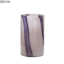 Axyaa Dreamy Purple Glass Vase for Table Decoration and Floral Arrangement