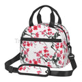 Axyaa Sakura Cherry Blossoms Insulated Lunch Bag: Reusable Thermal Cooler for Work, School, Picnic