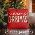 Axyaa Merry Christmas Reindeer Pillow Cover for Sofa, Bedroom, Car - Rectangular Cushion
