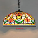 Axyaa Vintage Tiffany Glass Chandelier Restaurant Lantern