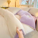 Axyaa Milk Velvet High Gram Duvet Cover - Thick & Warm Large Double Bedding