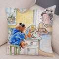 Axyaa Cartoon Bear Cushion Cover - Cute Animal Pillowcase for Sofa and Children's Room