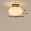 Axyaa Walnut Copper LED Ceiling Lights Modern Home Lighting