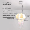 Axyaa French Silk Chandelier | Creative Jellyfish LED Pendant Light