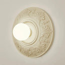 Axyaa High-End Retro Round Bedside Wall Lamp with Milk White Glass Lampshade