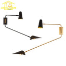 Axyaa Double Head Swing Arm Wall Lamp LED E27 Black/White/Gold Bedroom Living Room