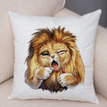 Axyaa Cute Animal Print Pillowcase for Home Sofa Bed Decor