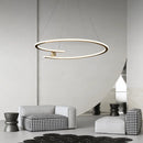 Axyaa Modern Gold Ring LED Pendant Lights Chandelier for Living, Dining, Bedroom