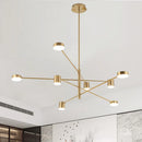 Axyaa Gold Black Art Chandelier for Living Room and Bedroom