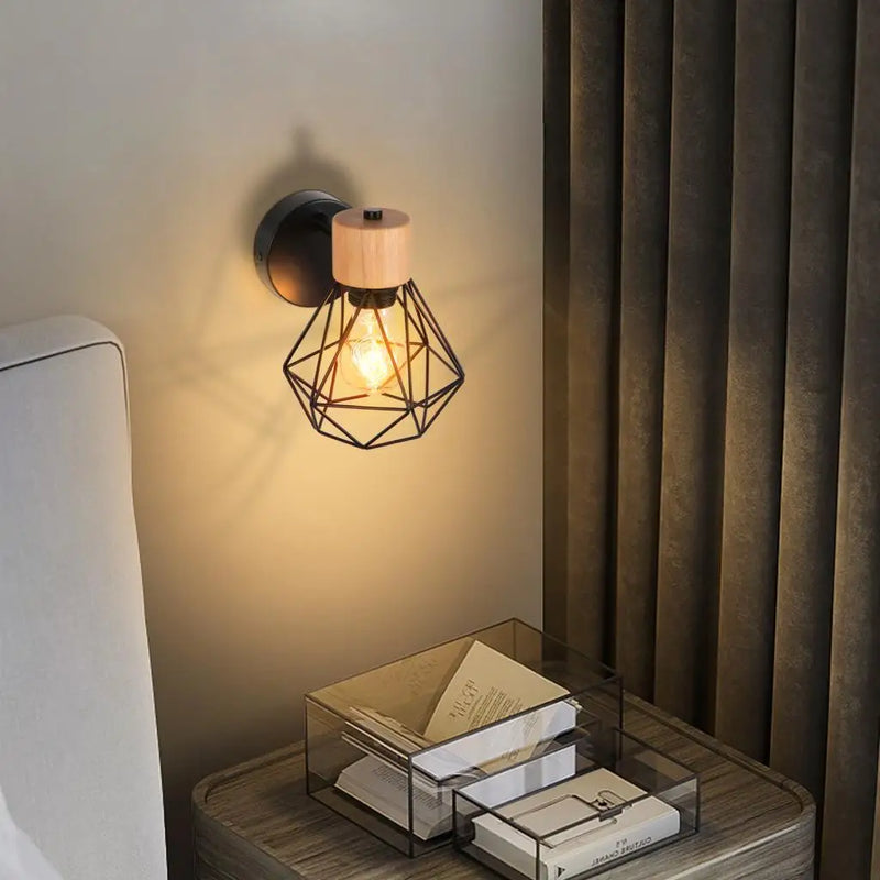 Nordic Wooden Wall Lights Modern Bedroom Sconce Axyaa Brand
