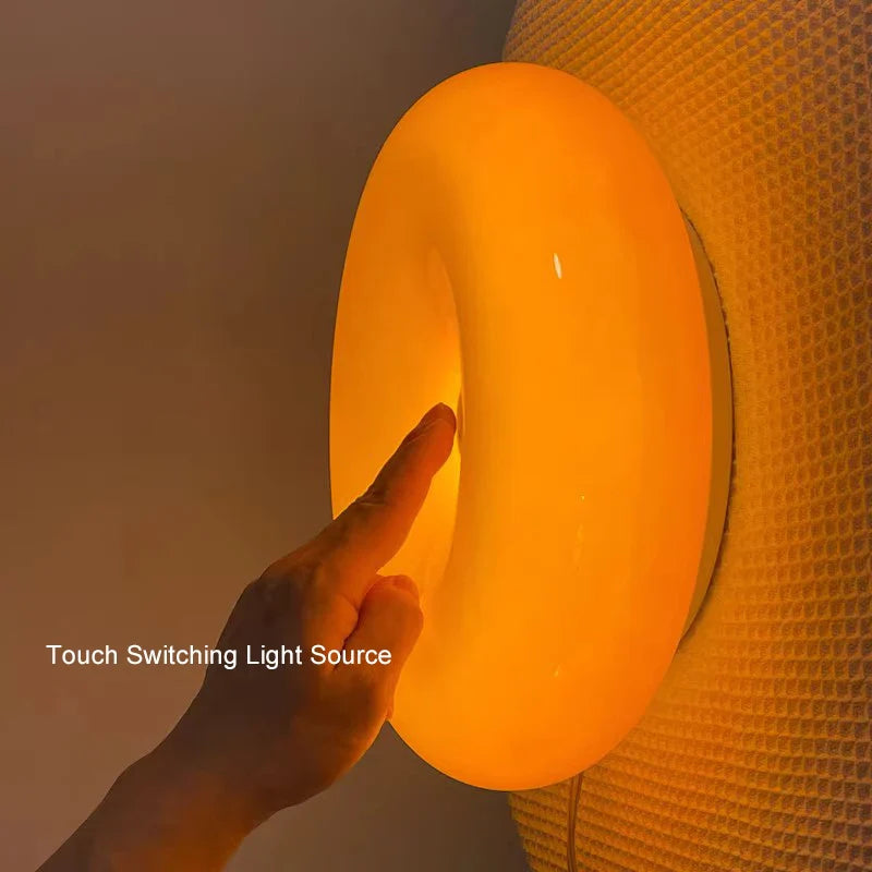 Axyaa Nordic LED Glass Wall Lights for Bedroom Ambiance Decor