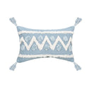 Geometric Tufted Tassel Pillow Covers for Home Decor by Axyaa