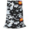 Axyaa Vintage Spanish Spain Flag Flannel Military Blanket Coat