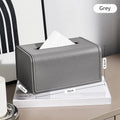 Axyaa Waterproof Leather Tissue Box Cover Napkin Holder for Home, Car, Office