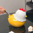 Axyaa Cartoon Chick Fruit Fork Set with Cute Storage Jar