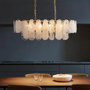 Axyaa Luxury Glass Crystal LED Chandelier for Living and Dining Room