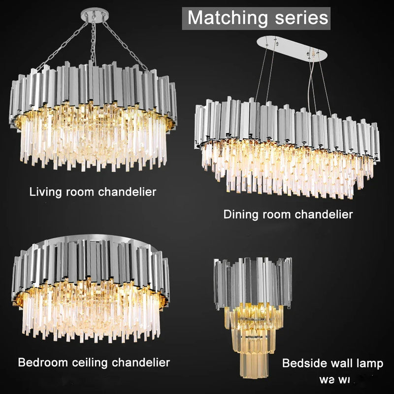 Axyaa Silvery Crystal Ceiling Chandelier for Luxury Home Decor.
