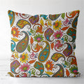 Axyaa Tan Chen Pattern Flower Cushion Cover for Home Decor