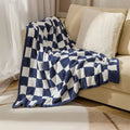 Axyaa Nordic Velvet Checkerboard Throw Blanket 150x200cm