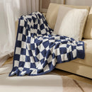Axyaa Nordic Velvet Checkerboard Throw Blanket 150x200cm