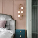Axyaa Modern Black Wall Lights with White Glass Ball Lampshade