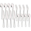 Axyaa Stainless Steel Cutlery Set - 16-Piece Hollow Handle Dinnerware Fork Knife Spoon