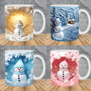 Axyaa Snowman Ceramic Mug 11oz Kids Christmas Gift Cup Home Milk Cup
