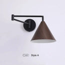 Axyaa Nordic Wood Grain Wall Lamp: Elegant Foldable Bedside Lighting