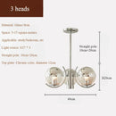 Axyaa Modern Chandelier for Living Room Bedroom Dining Study - Silver Wrought Iron Nordic Designer Lighting