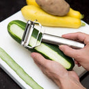 Axyaa Stainless Steel Double-sided Melon Planer Peeler Grater Slicer Kitchen Tool