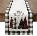 Christmas Tree Printed Table Runner by Axyaa: Festive Home Party Decor
