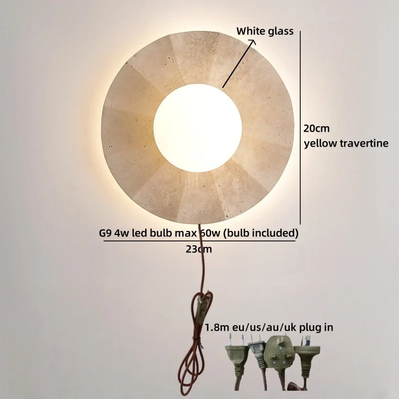 Axyaa Glass White LED Wall Lamp for Living Room & Bathroom Mirror Lighting