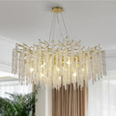 Axyaa Crystal Chandelier: Elegant French Branch Lamp for Modern Luxury Living