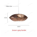 Axyaa Nordic Fabric Lantern LED Chandelier Pendant Light for Home Decor