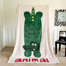 Axyaa Cartoon Animal Milk Fleece Flannel Blanket - Large Version