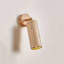 Axyaa Yellow Travertine Headboard Wall Lamp, Vintage Rotatable Reading Light