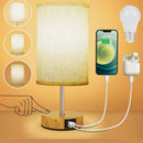 Axyaa Touch Table Lamp with USB Ports, Rechargeable Bedside Light for Home Office
