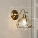 Axyaa Glass Brass Wall Sconce Light Fixture for Dining Living Bathroom Mirror
